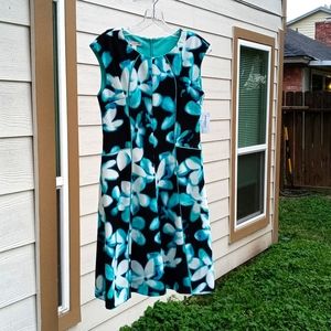 Dress Barn New Floral Sleeveless Fit and Flare Size 6 Dress